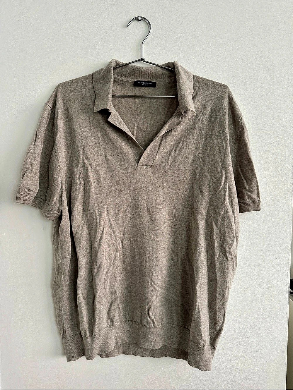 Proper Cloth Men's Polo Shirt in Gray XL Like New